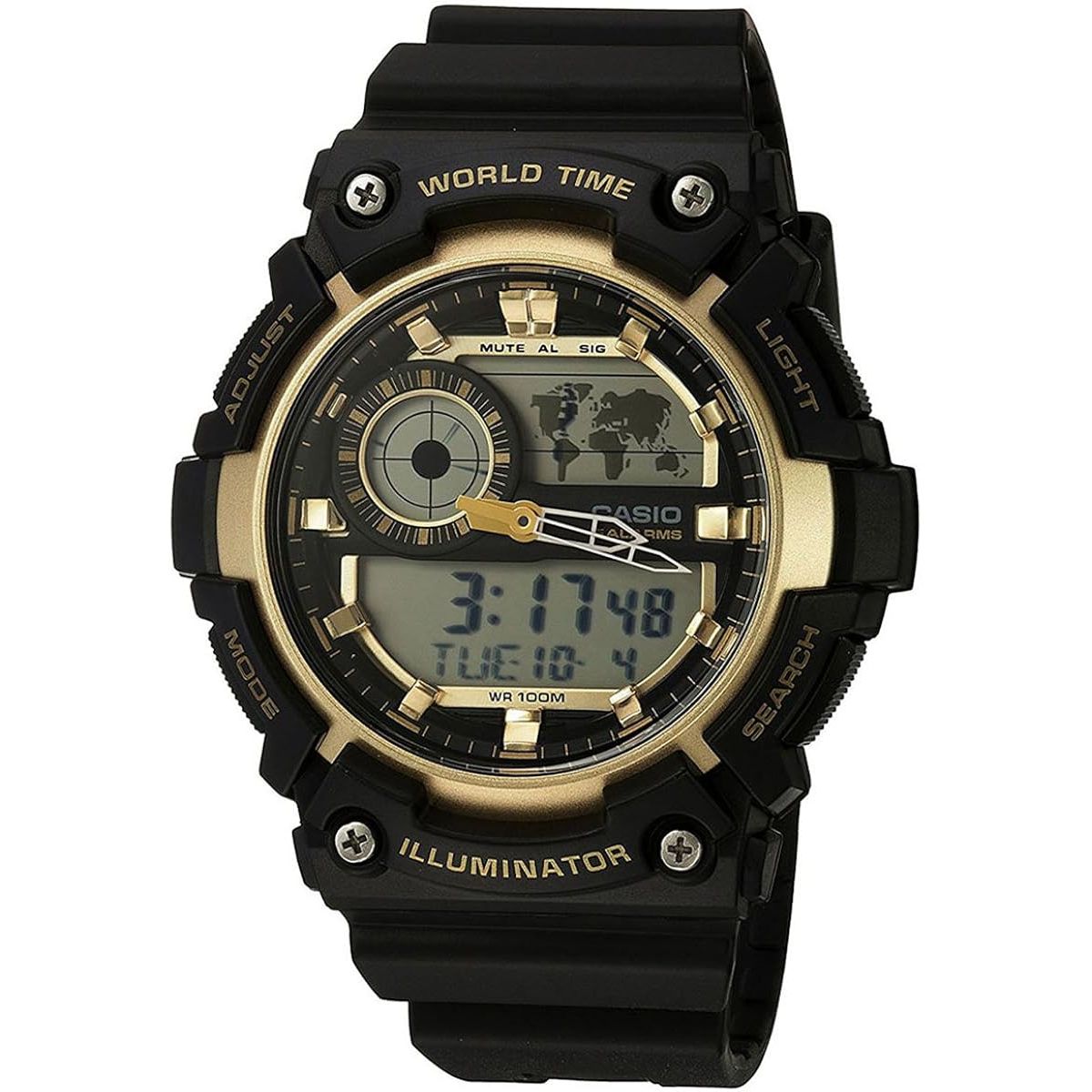 CASIO - RELOJ CASIO AEQ200W-9AV HOMBRE ANALOGO DIGITAL ILUMINATOR