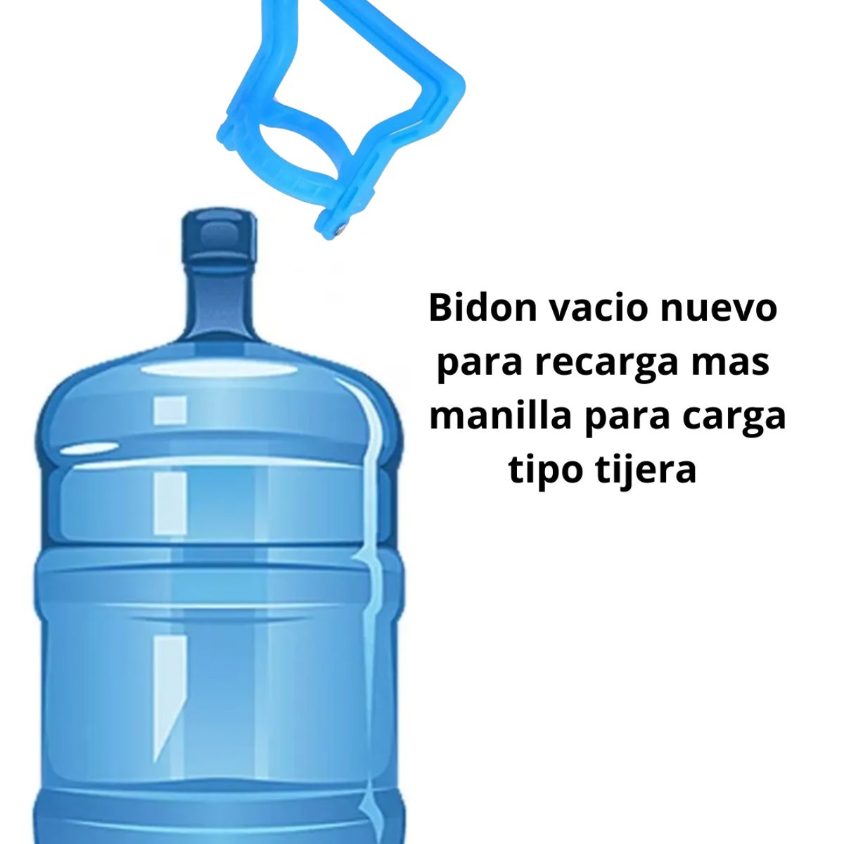 DALI - Bidon Agua 20lts  vacio (nuevo) para recarga mas  Manilla Tijera transp