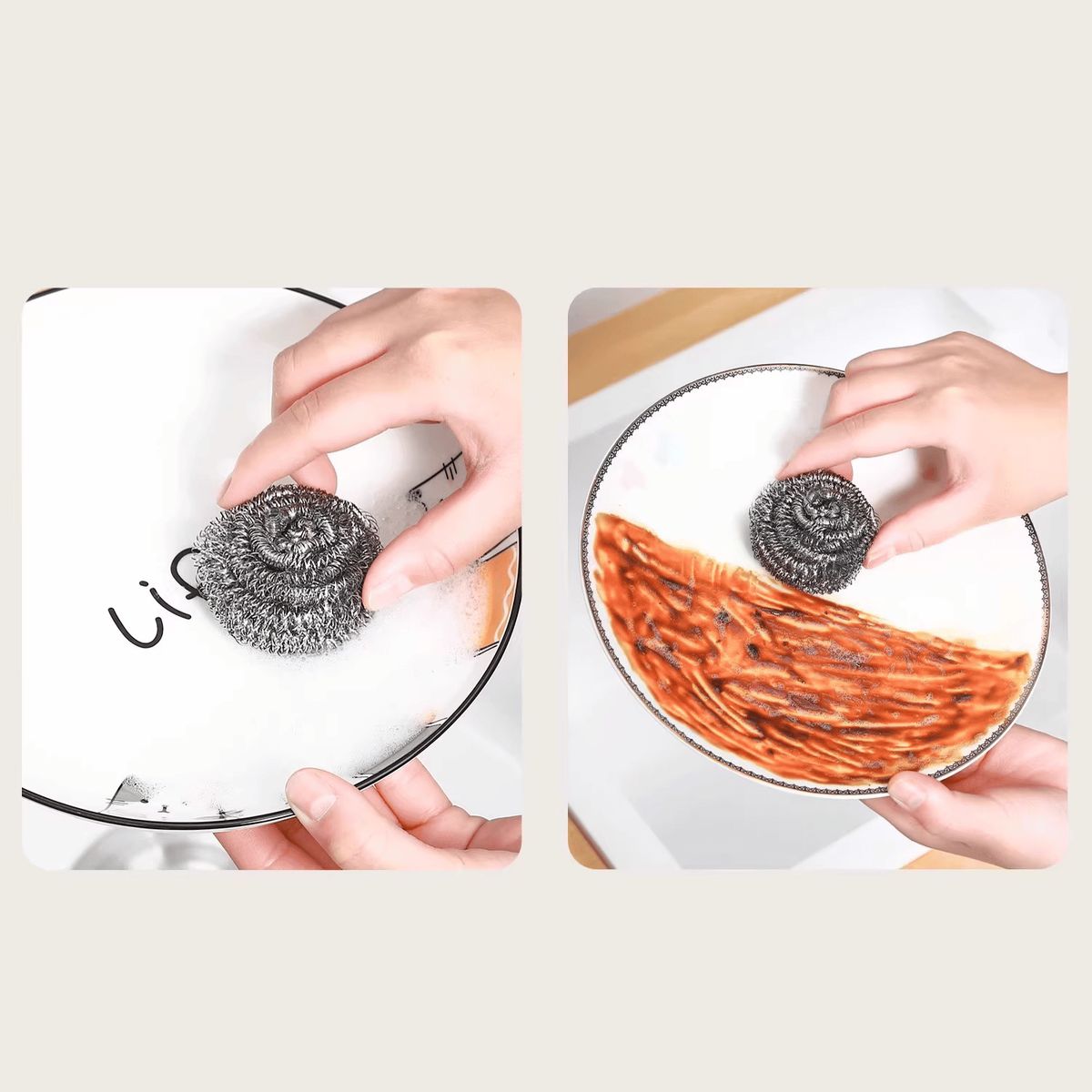 HOMESTAR - Esponja Virutilla Metálica de Acero Inoxidable - Pack de 12