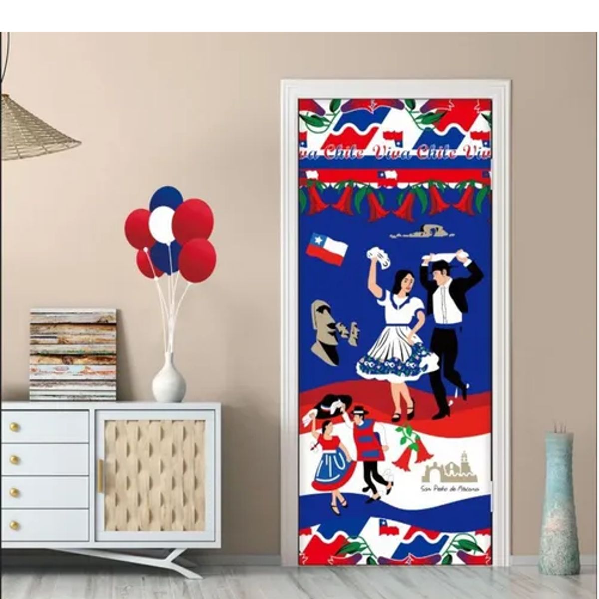 GENERICO - Funda Para Puertas Decoracion Fechas Patrias Elastica Surtida