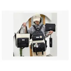 ESHOPANGIE - Mochila Urbana Escolar Viaje Estilo Coreano 4 Piezas