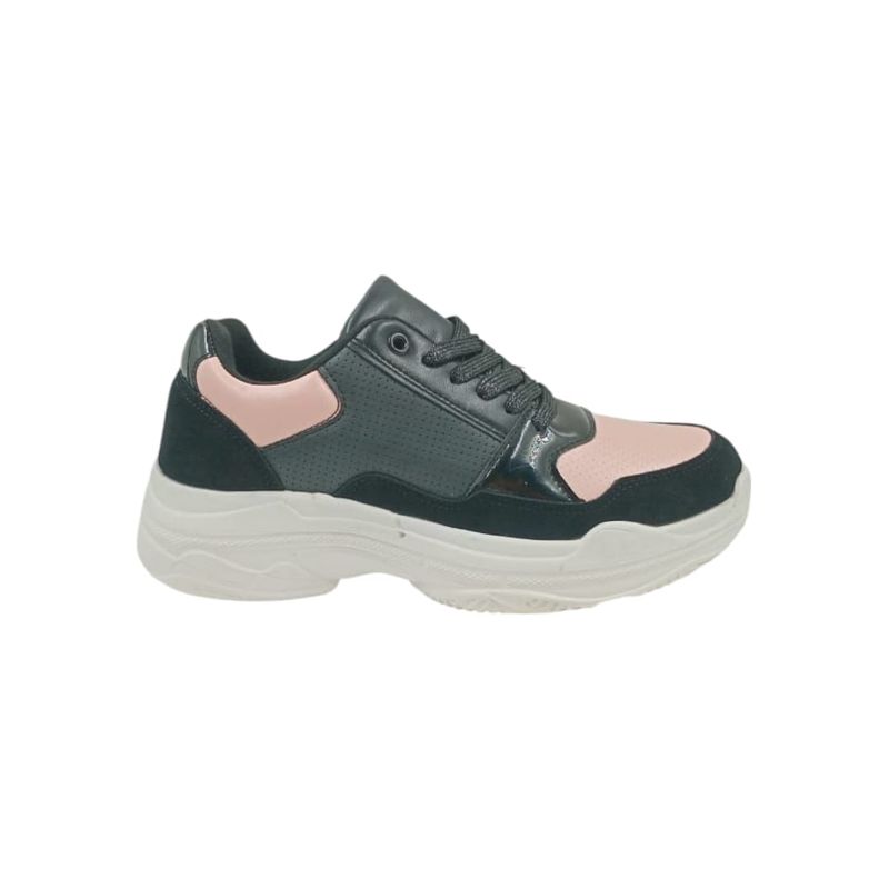 HERIEL - Zapatilla Negra Plataforma Mujer