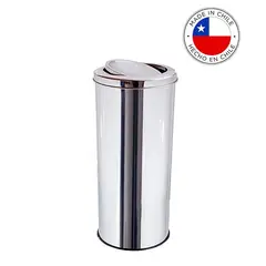 GENERICO - Basurero Acero Inoxidable tapa vaivén 20 litros