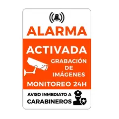 CREA PRINT - Aviso en base aluminio Disuasiva Alarma