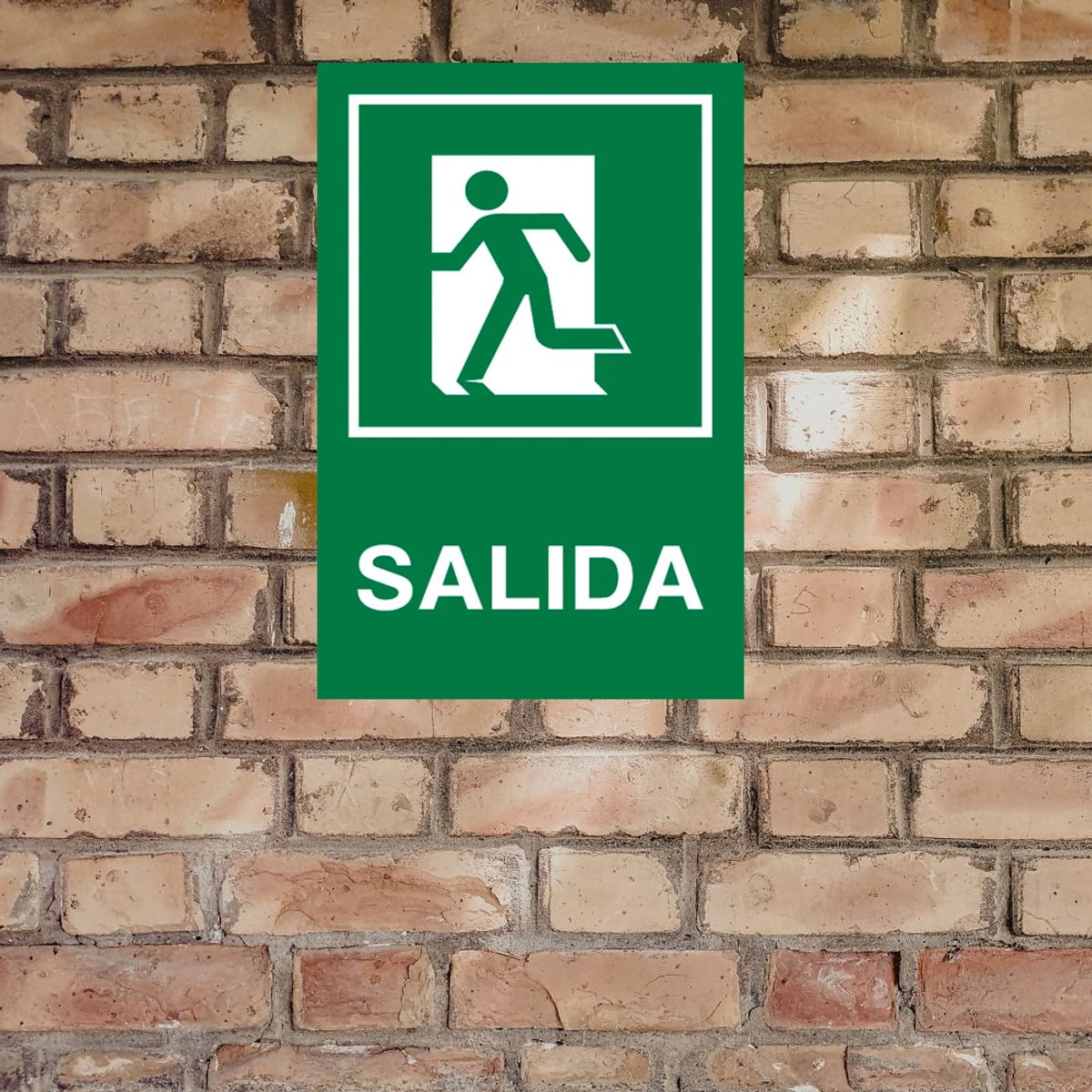 CREA PRINT - Aviso Salida sobre base metalica 20x30 cms