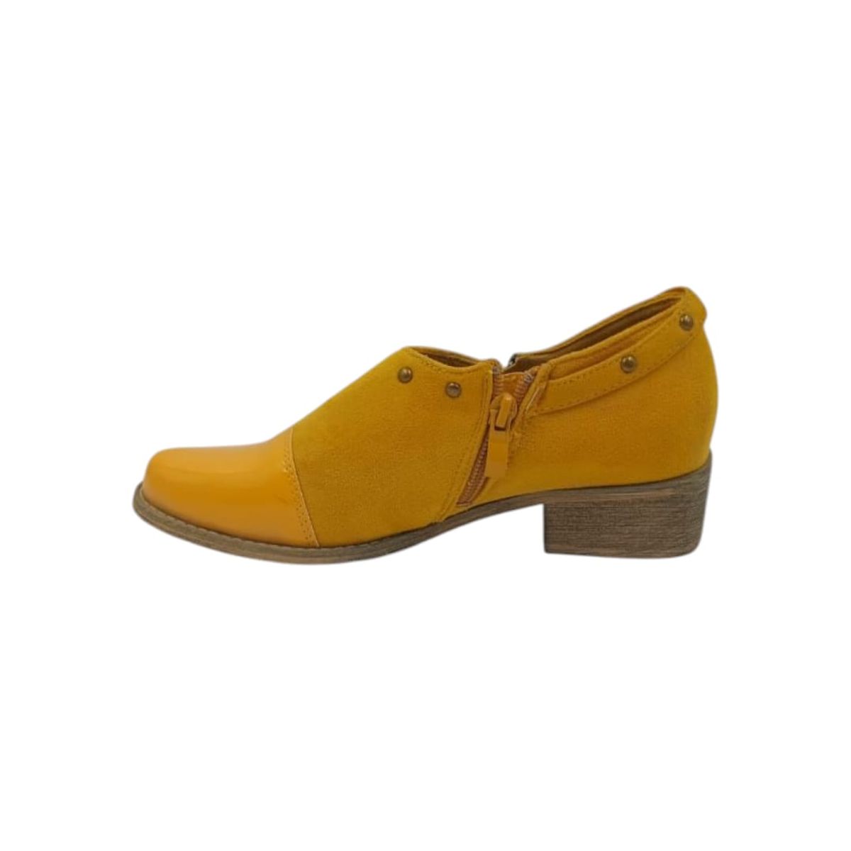 HERIEL - Zapato Amarillo Taco Bajo Mujer