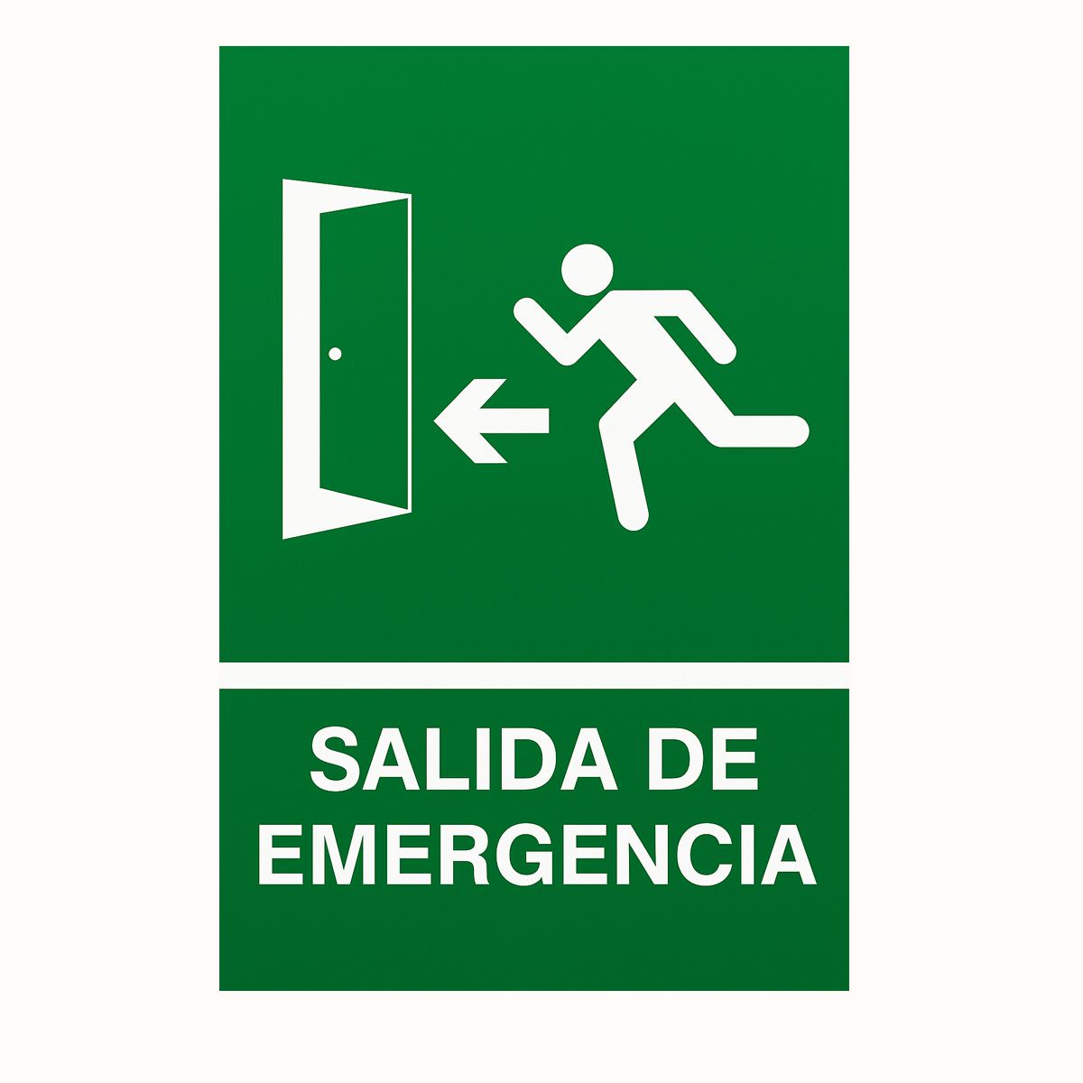 Aviso Salida de Emergencia sobre base metalica 20x30 cms, marca CREA PRINT - Foto Principal