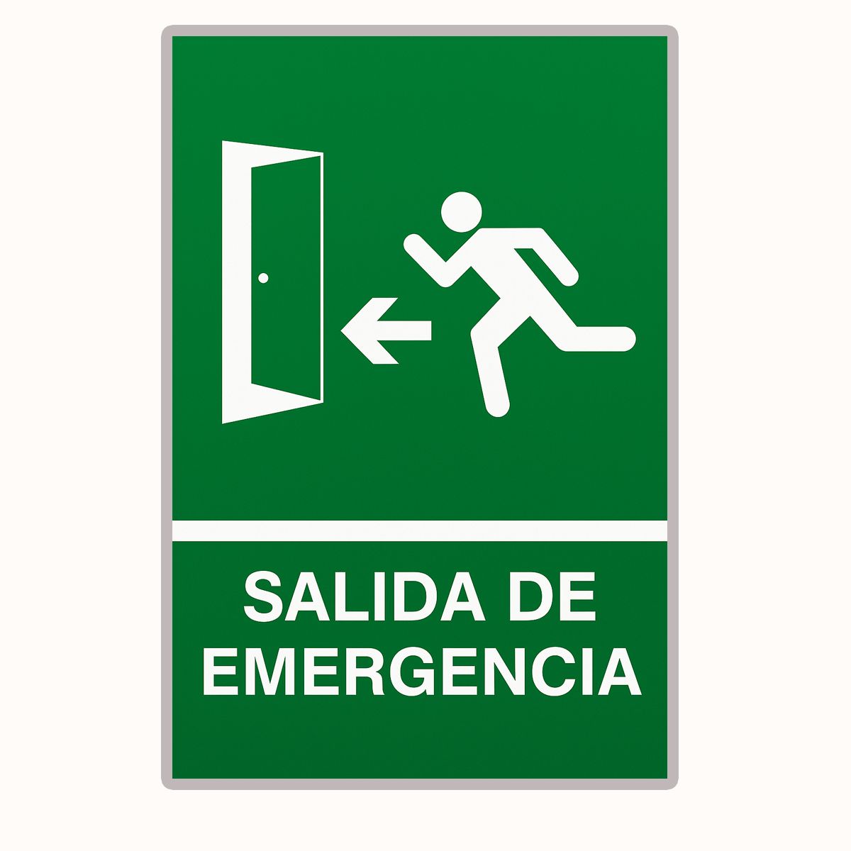 Aviso Salida de Emergencia sobre base metalica 20x30 cms, marca CREA PRINT - Foto 2