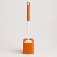 HOMESTAR - Escobilla de baño con soporte naranja mate