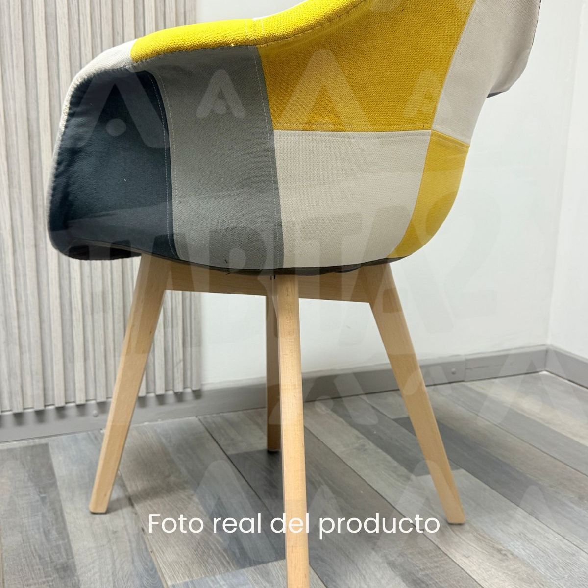 HABITA2 CHILE - Pack 2 Butaca con apoyabrazos Patch Wood - Amarilla