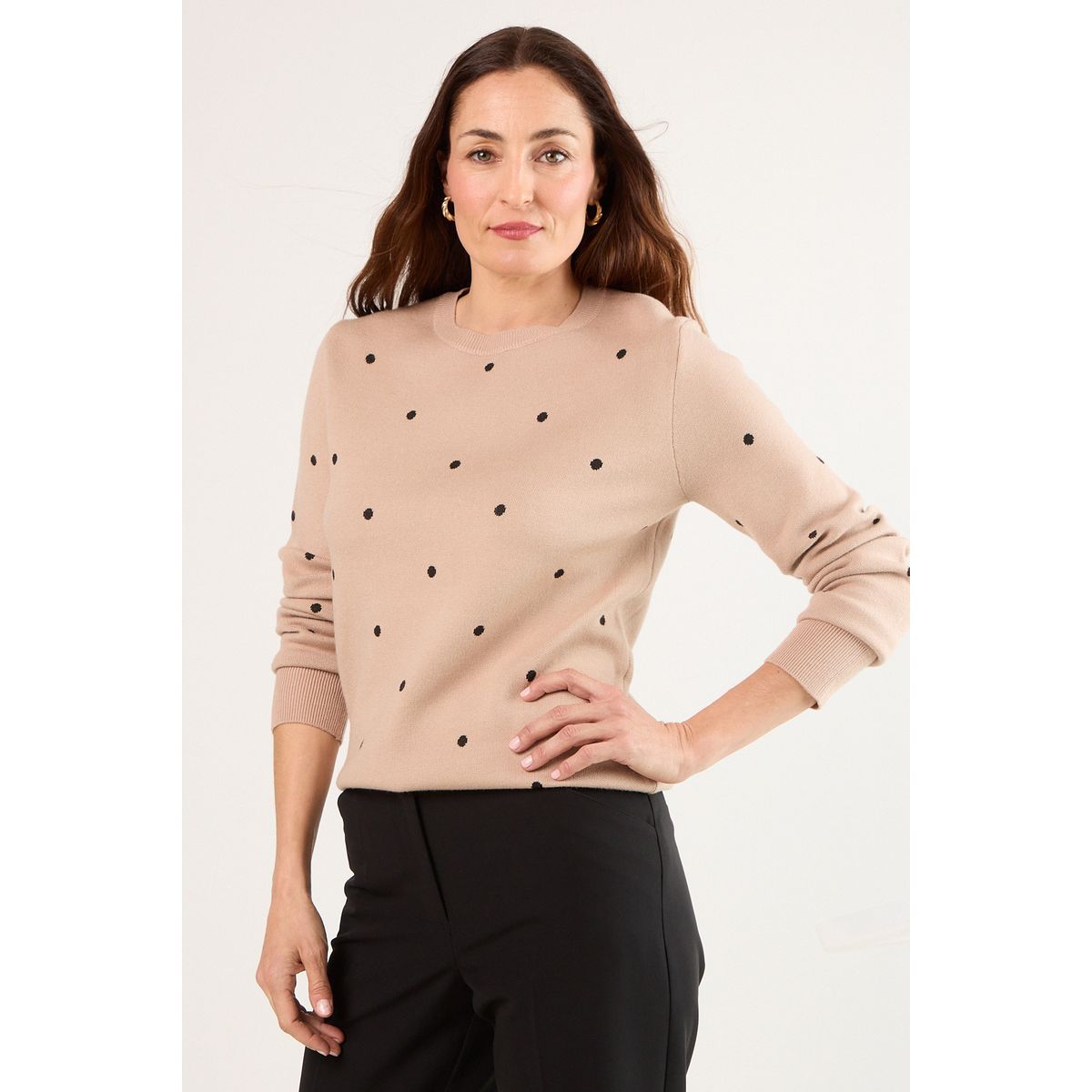 MA GRIFFE - Sweater Mujer Beige Magriffe