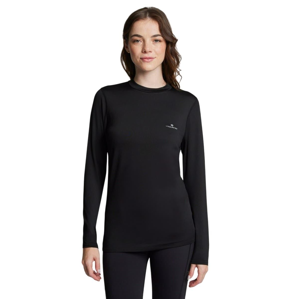 LATOURNEE - Polera Primera Capa Outdoor Mujer La Tournee Negra