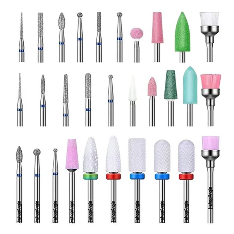 ESHOPANGIE - Juego Manicura Pedicura Broca Uña Cerámica Profesional 30pcs