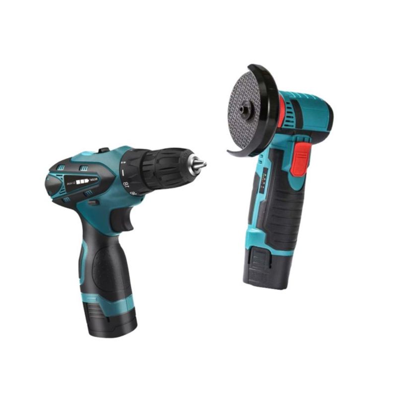 GENERICO - KIT DE MINI TALADRO + MINI AMOLADORA INALAMBRICA 48V