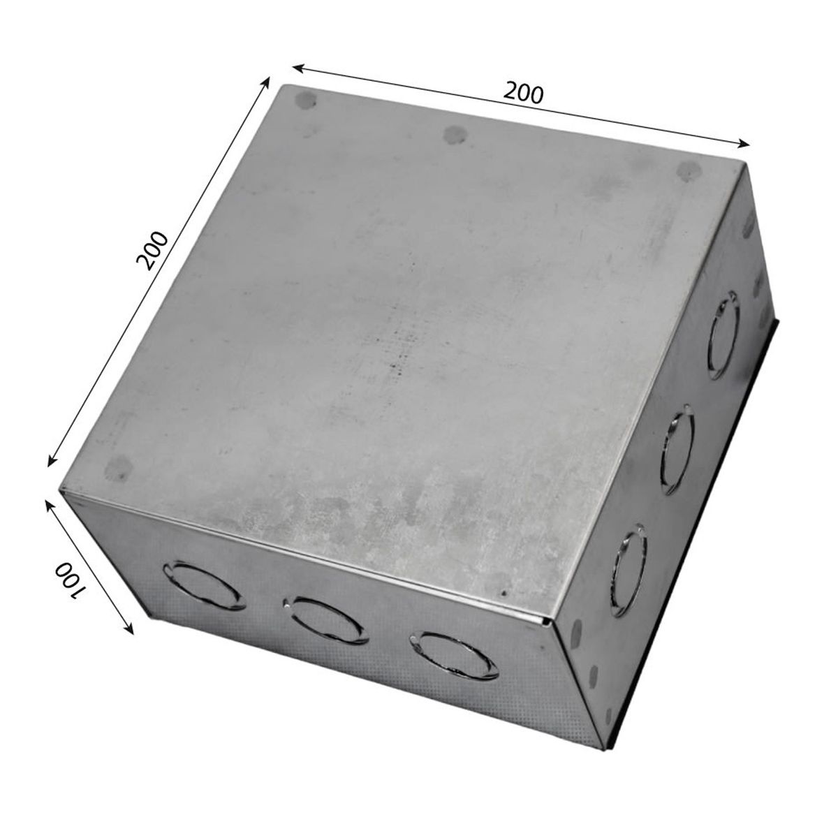 GENERICO - Caja Metálica B-22 200x200x100mm Pre-Galvanizada