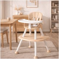 Silla De Comer 4 En 1 Para Bebé Silla Rosa