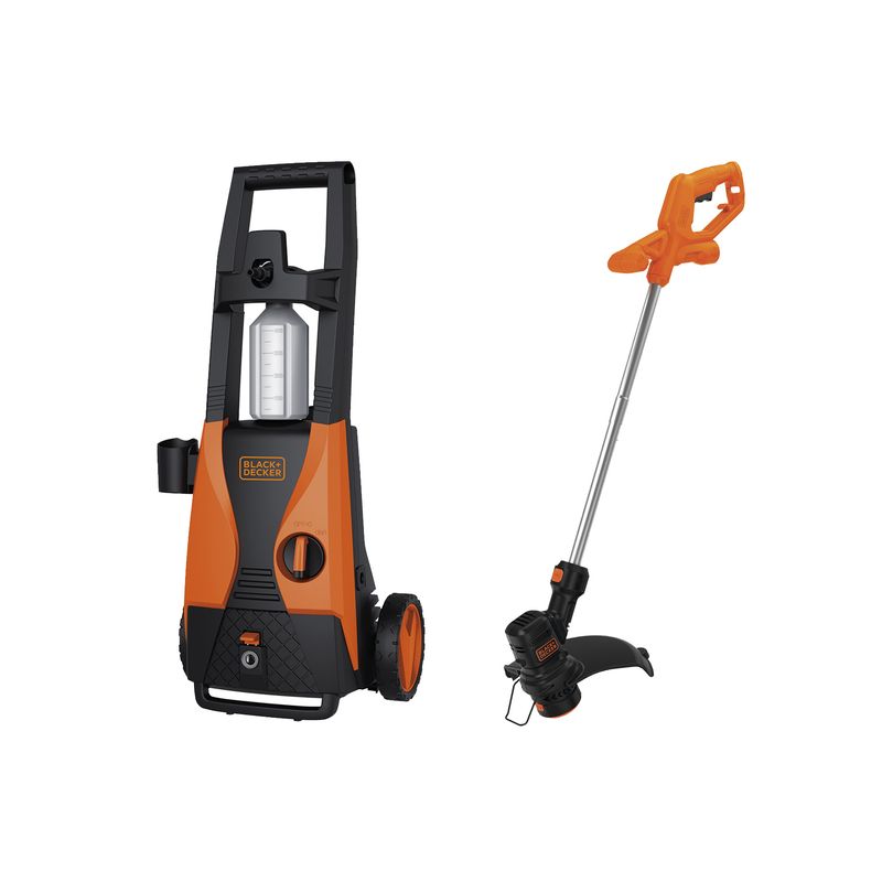 BLACK+DECKER - Kit hidrolavadora 1400W + orilladora 450W BLACK+DECKER