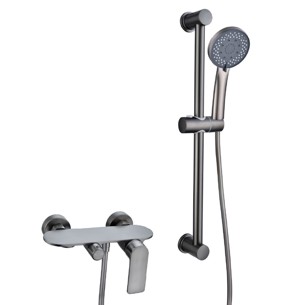 DUSCHY - GRIFERIA CON BARRA DE DUCHA GUN METAL