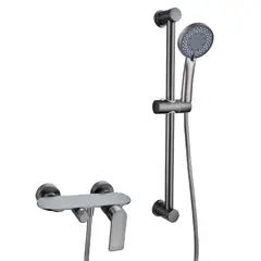 DUSCHY - GRIFERIA CON BARRA DE DUCHA GUN METAL