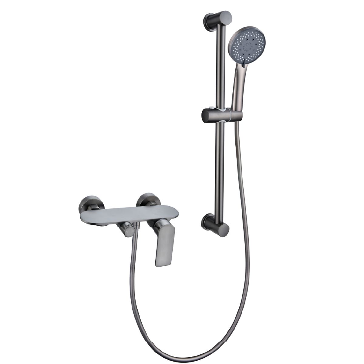 DUSCHY - GRIFERIA CON BARRA DE DUCHA GUN METAL