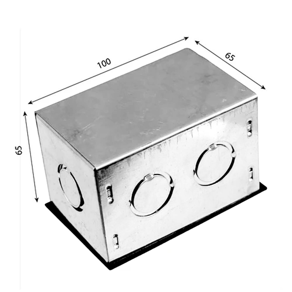 GENERICO - Caja Metálica A-01 100x65x65mm Pre-Galvanizada