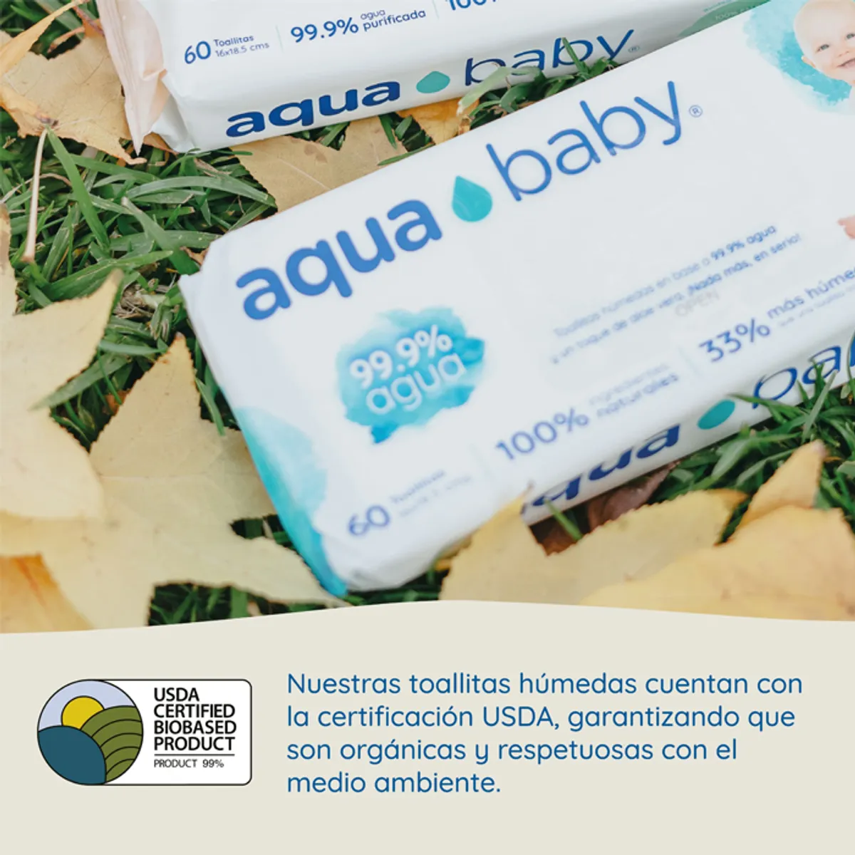 AQUA BABY - Wipes Toallas Húmedas Aquababy 60 – Caja 12 paquetes 720 unidades