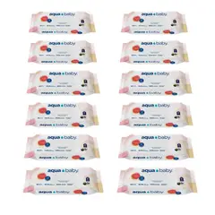 AQUA BABY - Toalla Húmeda Aquababy 50 Agua Flushable X12
