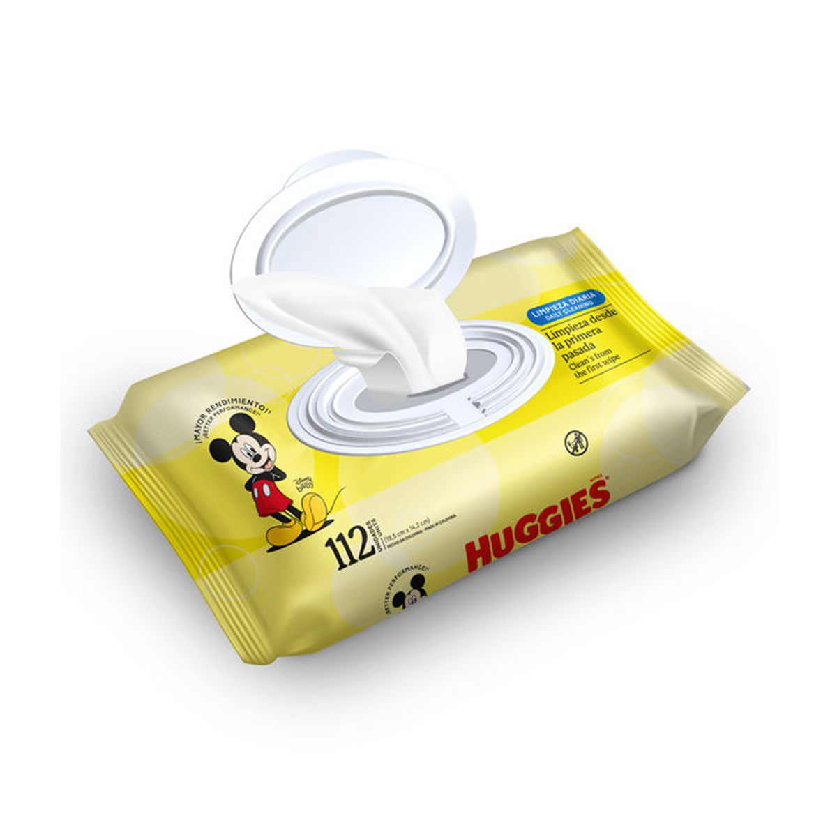 HUGGIES - Wipes Toalla Húmeda Huggies Limpieza Diaria 112 - Caja 12 paquetes 1344 unidades