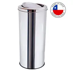 GENERICO - Basurero Acero Inoxidable tapa vaivén 120 litros