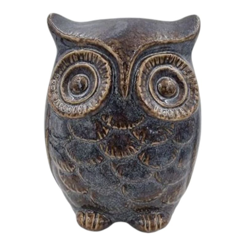 GENERICO - Búho de CERAMINA. Figura Decorativa. 17 CM