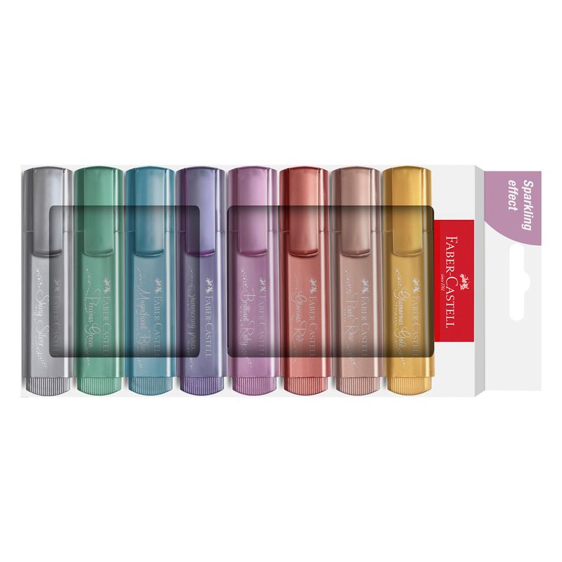 FABER-CASTELL - Marcadores Destacadores Metálicos Faber-Castell 8 Colores