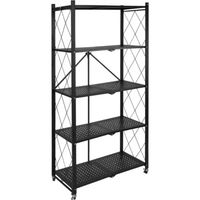 Estante Plegable Multiuso Metal 5 Niveles Con Ruedas