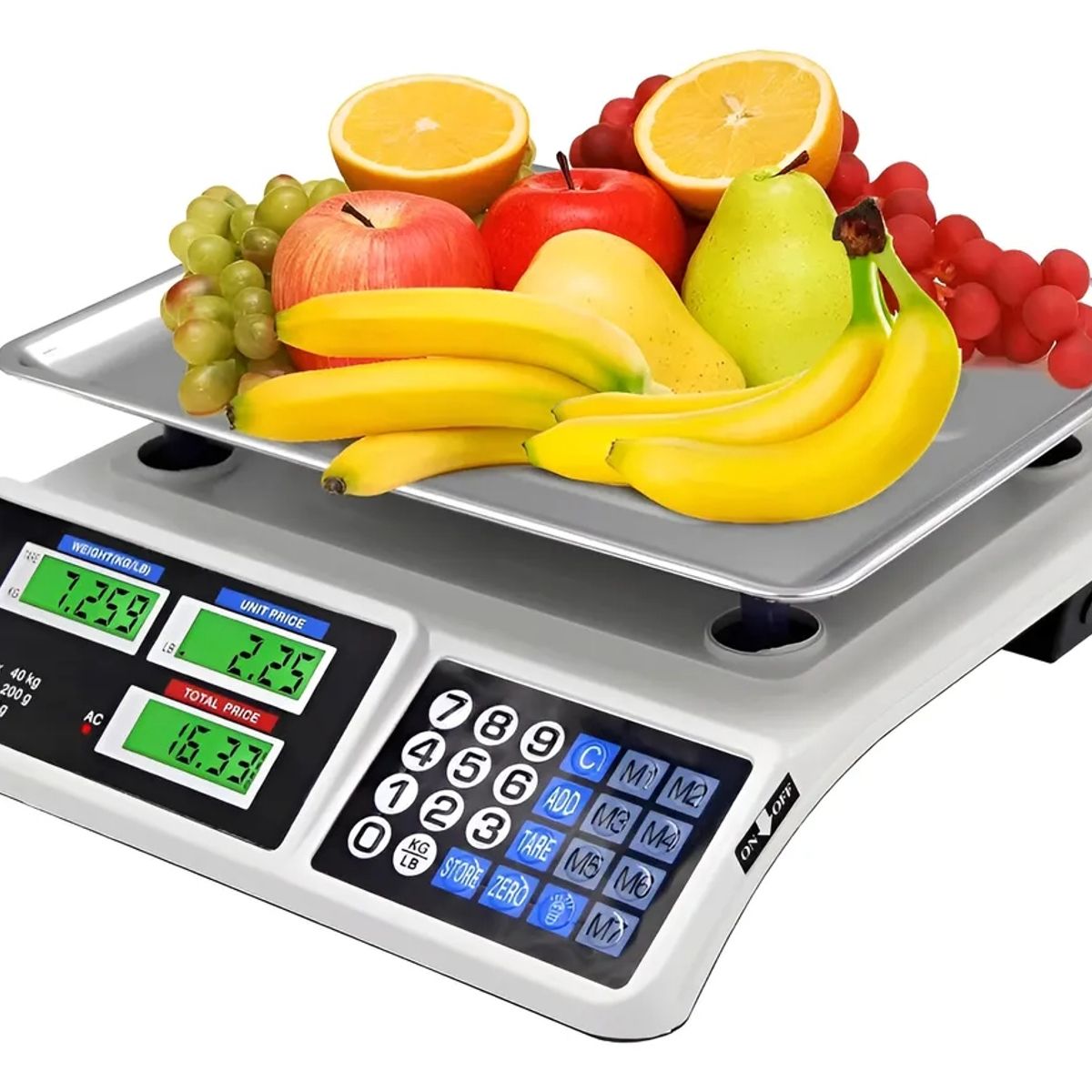 GENERICO - Balanza Pesa Digital 40kg Con Bandeja Recargable Ideal Para Almacen Y Feria Figoimport