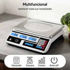 IRM - Balanza Pesa Digital 40kg Con Bandeja Comercial Almacen Cocina Negocio Mostrador R&L Group