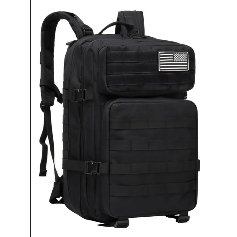 GENERICO - Mochila Tactica Negra 50 Litros Militar
