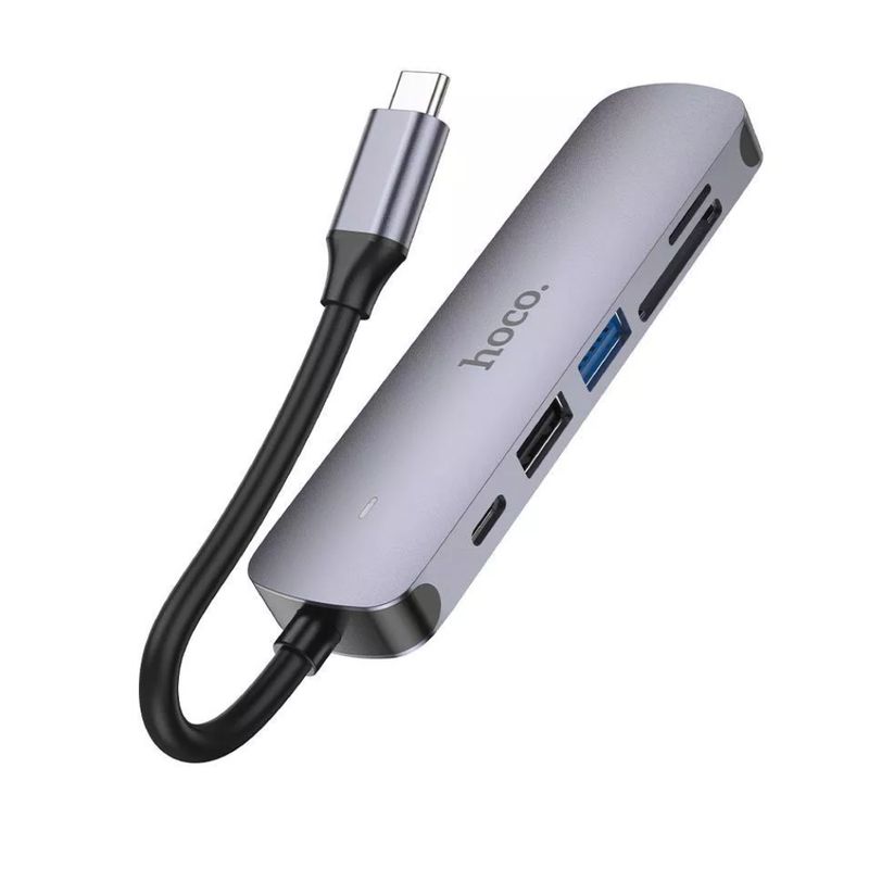 HOCO - Hub Adaptador Hoco HB28 6 en 1 USB-C de 100W Type C