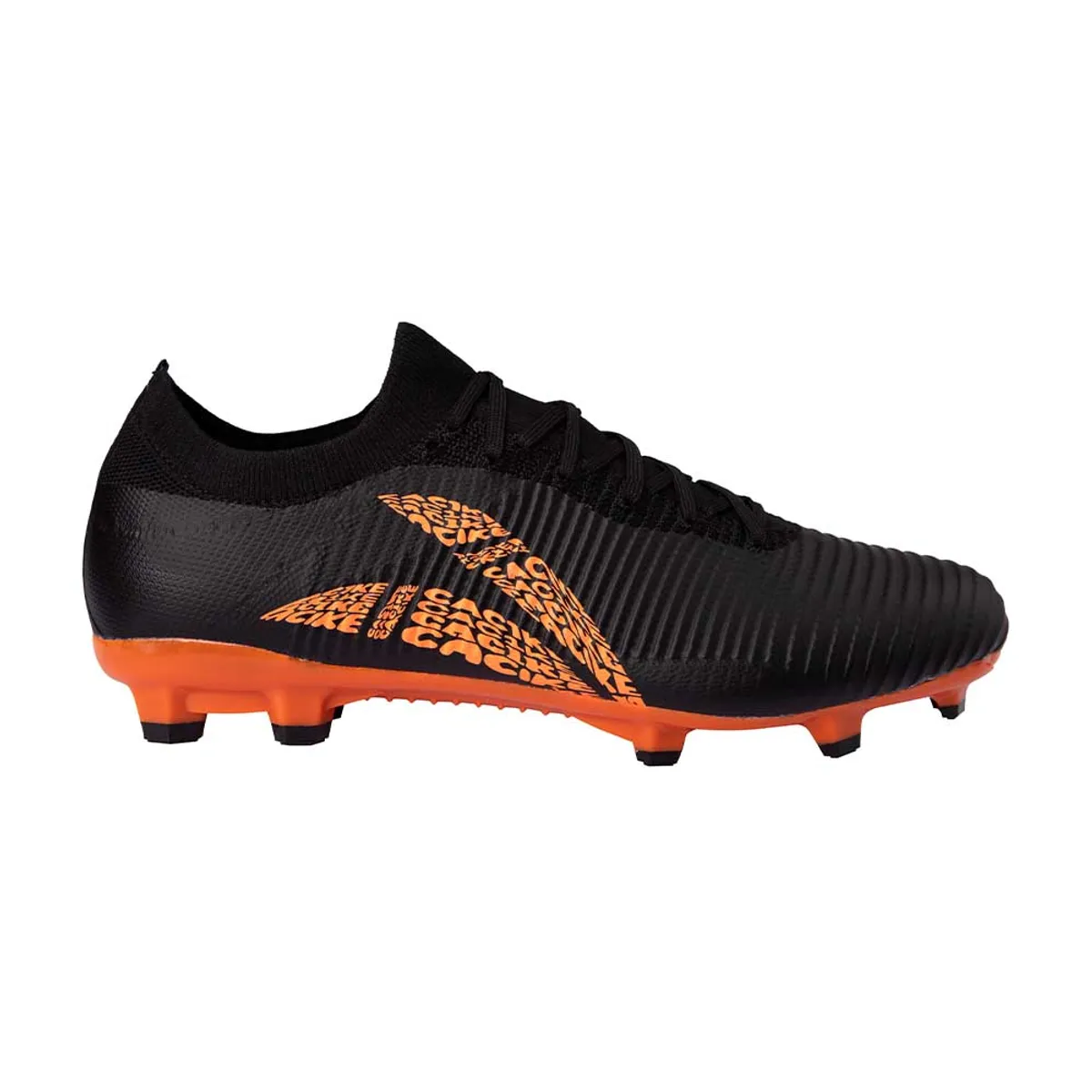 CACIQUE - Zapatillas Hombre Futbol Negro Naranjo Wings Cac1ke