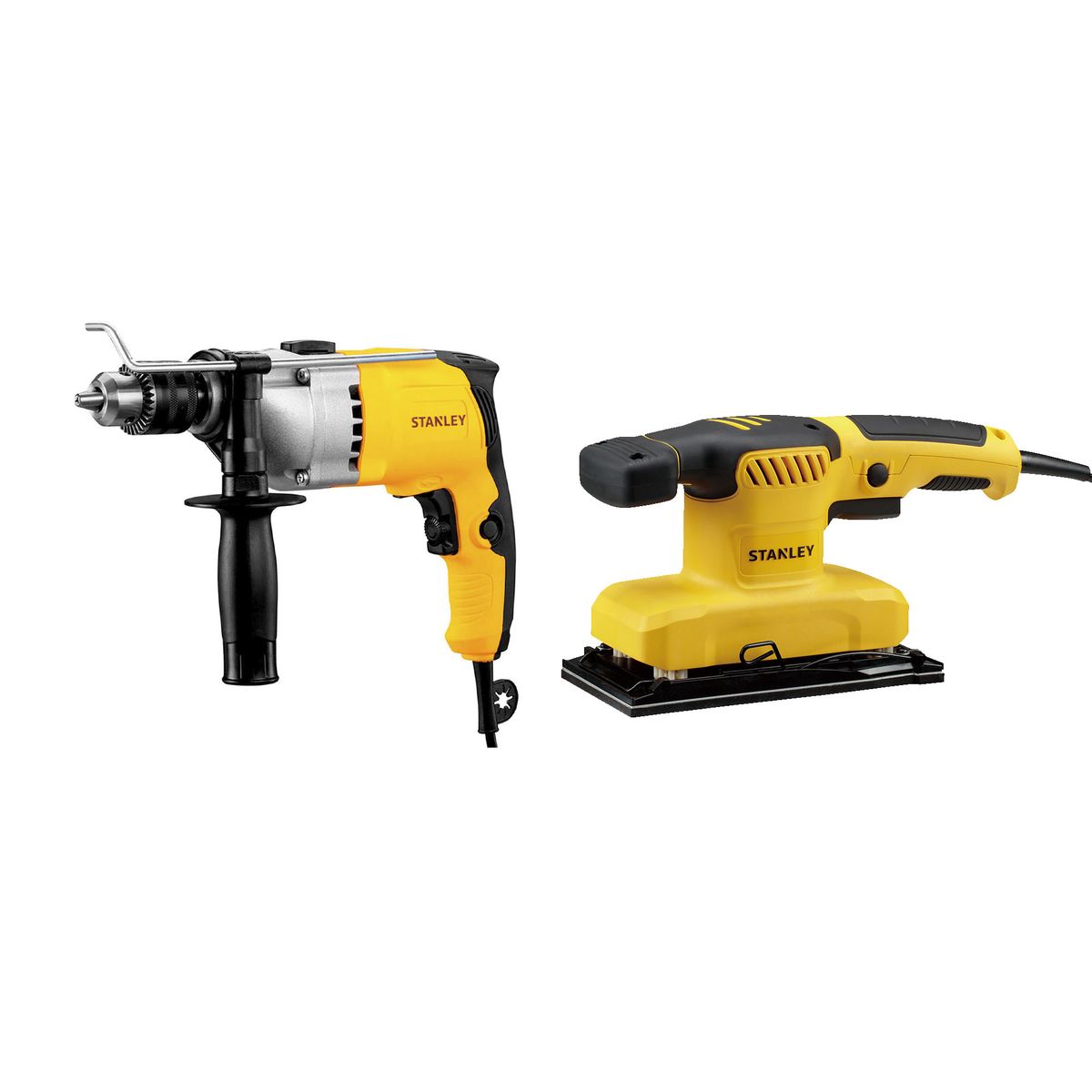 STANLEY - Kit taladro percutor 800W + lijadora orbital 280W STANLEY 