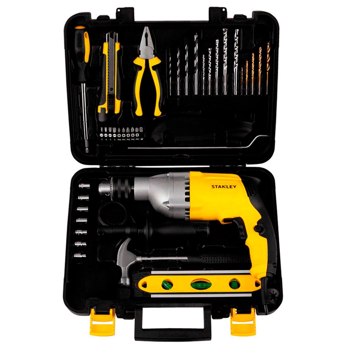 STANLEY - Kit taladro percutor 800W + lijadora orbital 280W STANLEY 