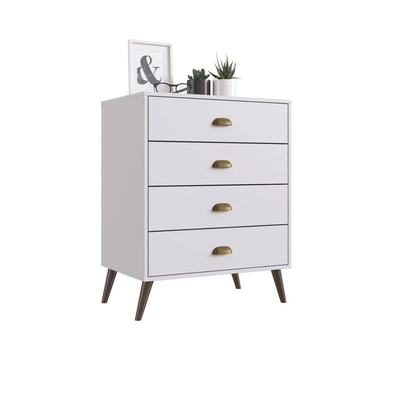GENERICO - Cómoda 4 cajones 87x67x45 cm Blanco línea Nordica
