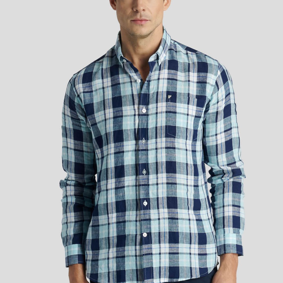 NEW MAN - Camisa Marsella Heritage Azul New Man