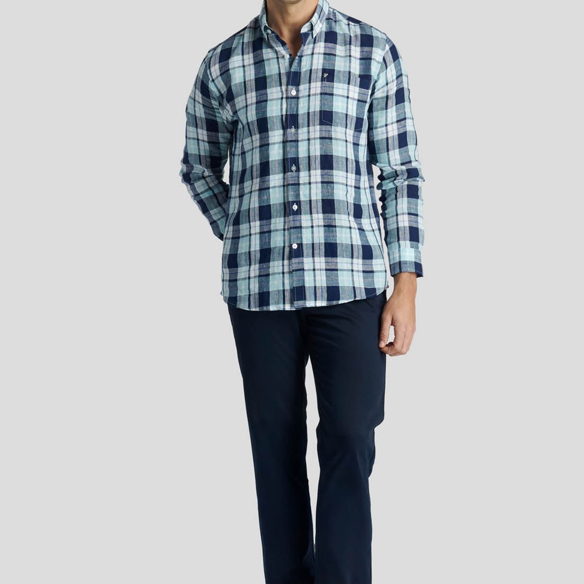 NEW MAN - Camisa Marsella Heritage Azul New Man