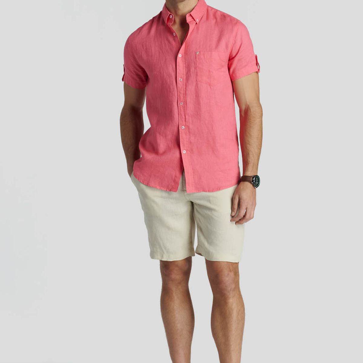 NEW MAN - Camisa  Colchester Heritage Rojo New Man