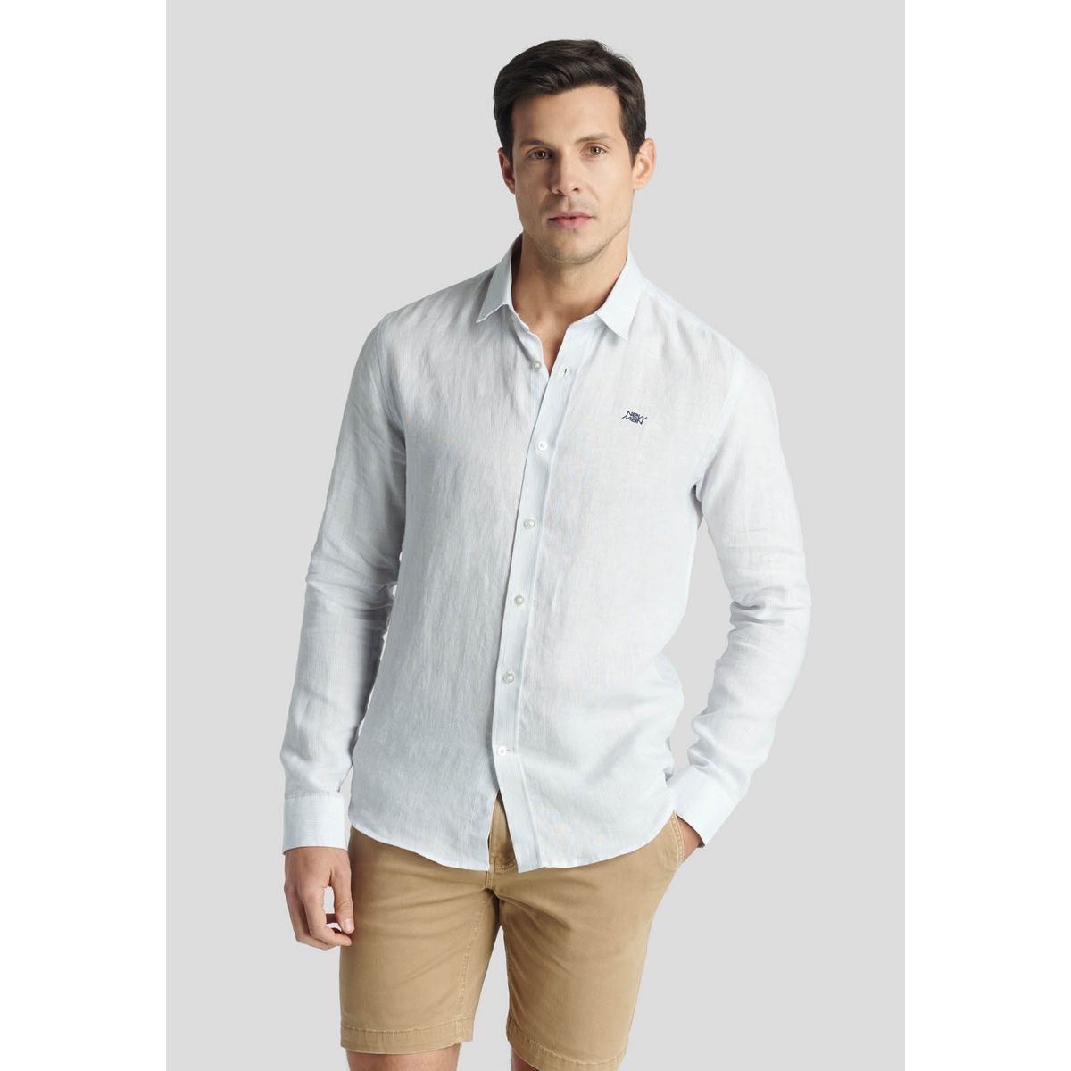 NEW MAN - Camisa Belgrade Heritage Celeste New Man