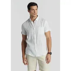 NEW MAN - Camisa Praga Avant-Garde Azul