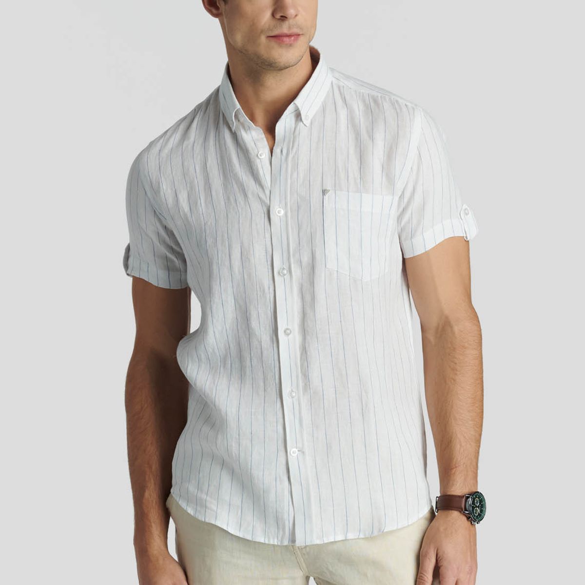 NEW MAN - Camisa Praga Avant-Garde Azul New Man