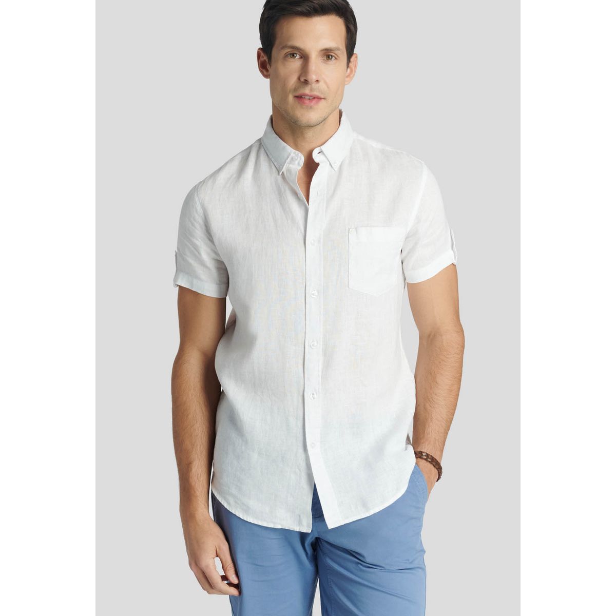 NEW MAN - Camisa  Colchester Heritage Blanco New Man