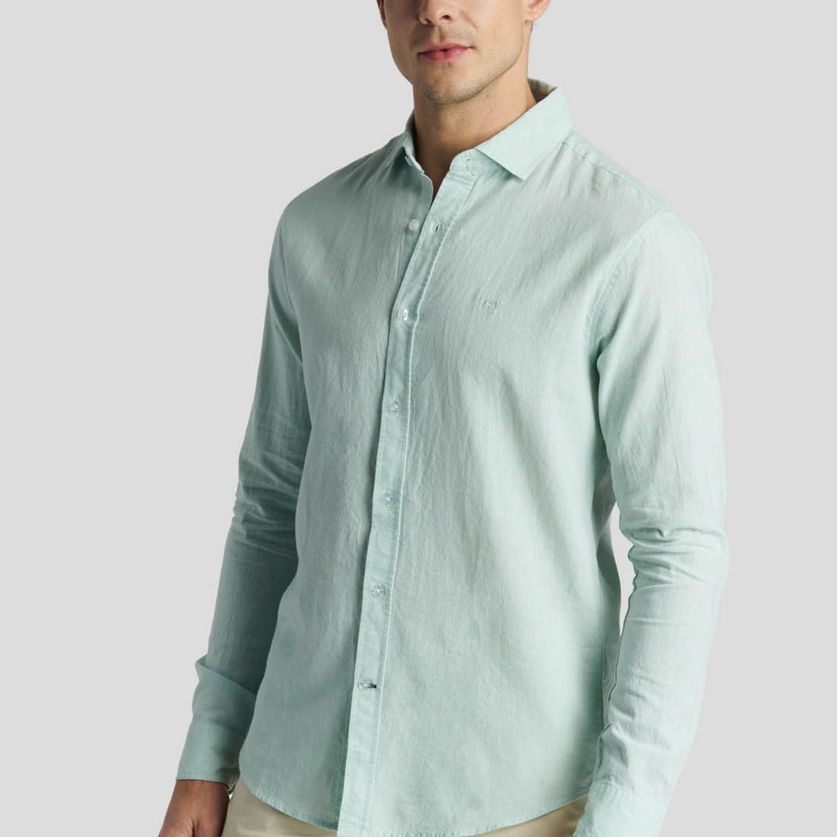 NEW MAN - Camisa Koln Heritage Verde New Man