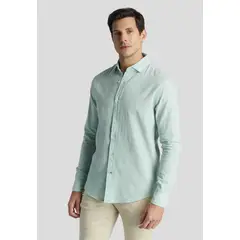 NEW MAN - Camisa Koln Heritage Verde