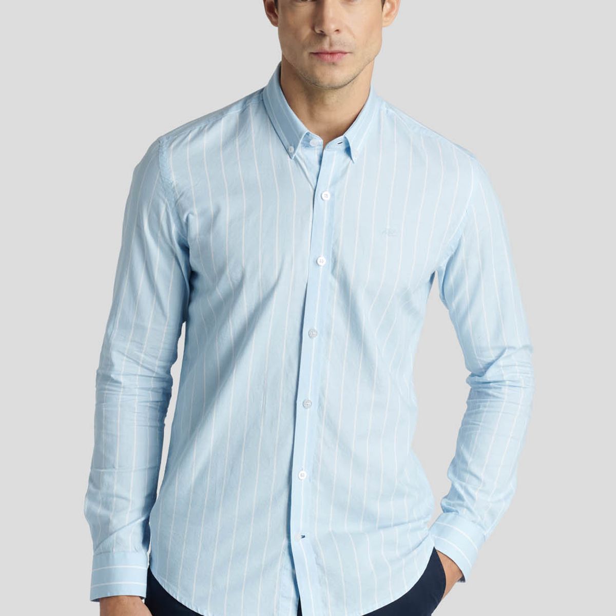 NEW MAN - Camisa Riga Heritage Celeste New Man
